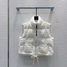 毒家现货正确版本M家2024新款女士毛毛马甲羽绒服可爱少女风百搭