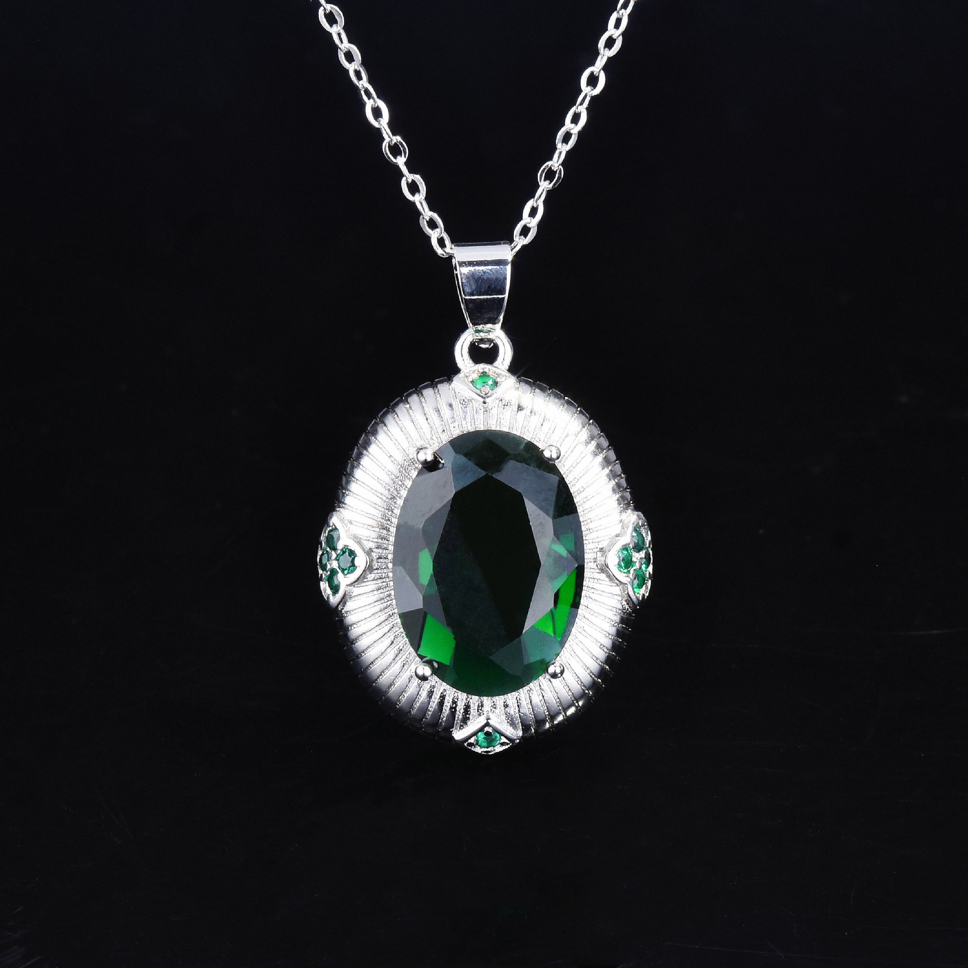 Fashion Oval Copper Artificial Gemstones Rings Earrings Necklace