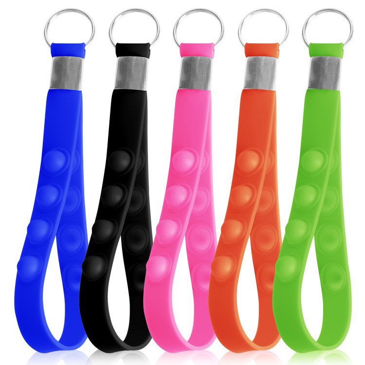 New Silicone rat killer pioneer keychain printable bubble music wrist strap press decompression puzzle foreign trade pendant