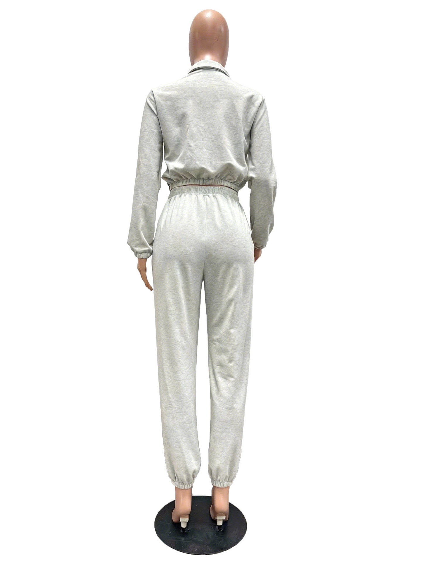 Women's Leopard Print Color Block Pant Set Casual Suit Style_voghion.com