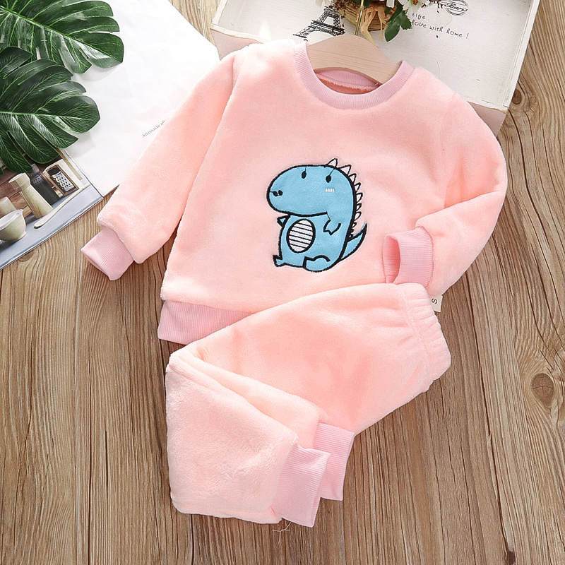 Cartoon flannel down jacket for men and women girl's