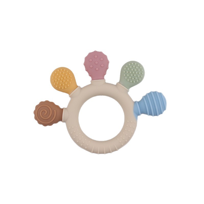 Amazon explosión material de silicona dentín de palma pequeña dientes molares resistentes a la comida mano de silicona mordida alegría tranquila campana