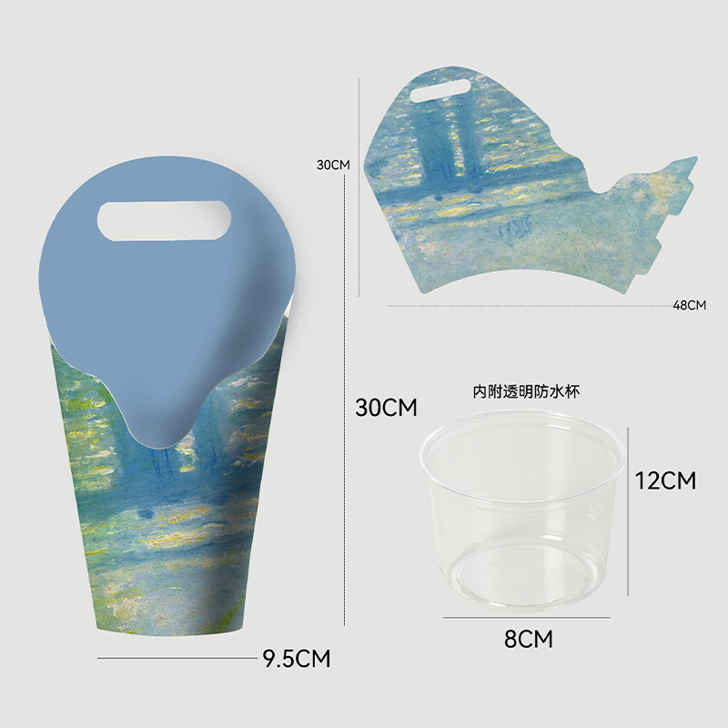 圆形手提盒蝴蝶兰礼盒INS花盒圆筒手提插花盒鲜花花束手工diy材料|undefined