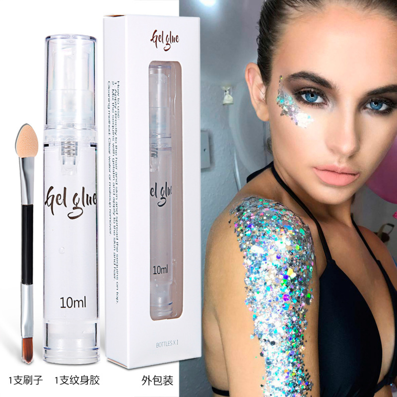 Transparent gel gel tattoo glue sequins glue glitter powder glue eye makeup glue skin glue makeup hair glitter glue