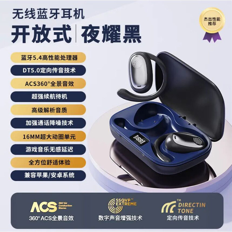 GT512 nuevo alta calidad de sonido ultra larga duración Bluetooth 5.4 pantalla digital modelo privado auriculares Bluetooth