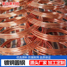 现货供应镀铜圆钢铜包钢防雷接地12mm铜覆钢圆线铜包钢接地棒