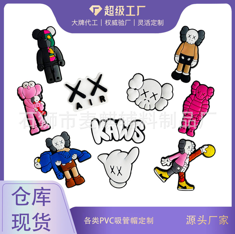 Brute Bear Shoes Flower suit KAWS Fashion Brand Shoes Buckle Hole Shoes Accessories Advanced Sense DIY Accessories Amazon Hot Selling