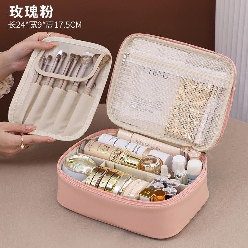 Bolsa de maquillaje de almohada de alto valor facial, bolsa de órgano, bolsa de almacenamiento portátil de viaje portátil, bolsa de lavado gruesa