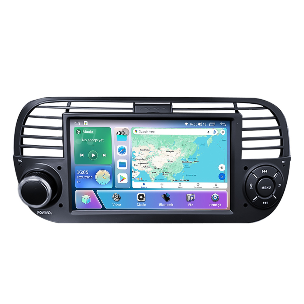 07-14 피아트 500 7 인치 자동차 GPS 네비게이션 지능형 내비게이션 올인원 기계의 국경 간 응용