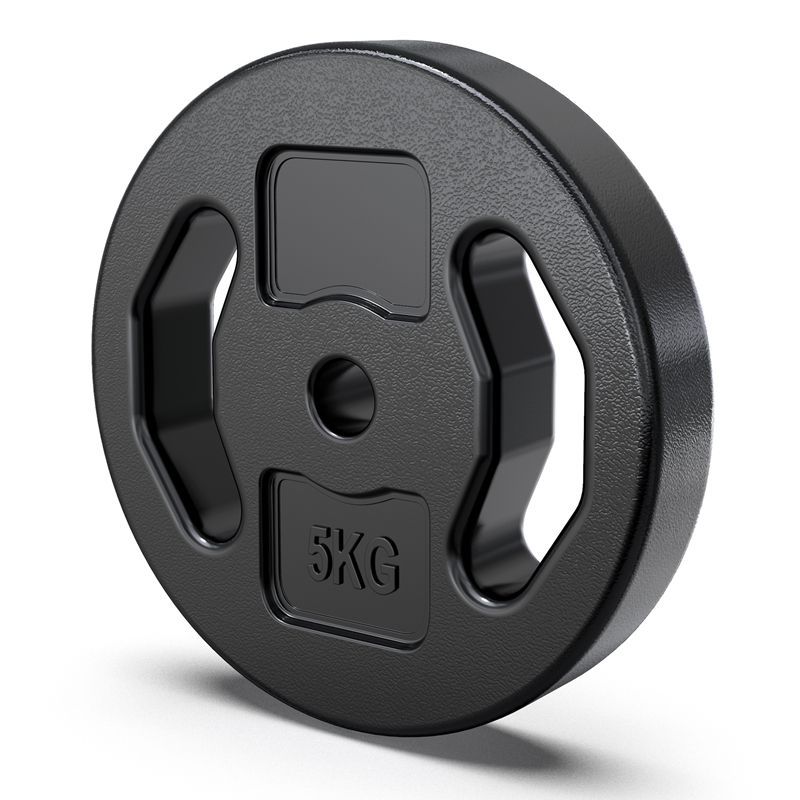 Rubber-Coated Dumbbell Plates, Barbell Plates, Eco-Friendly Heavy-Duty Small Hole Dumbbell Accessories Weight Set 5kg Pieces