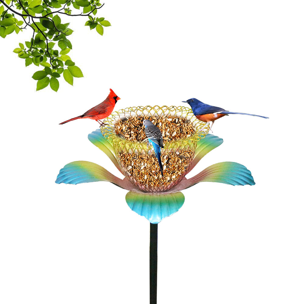 Cross -border new product bird fed outdoor lawn plugging metal bird…