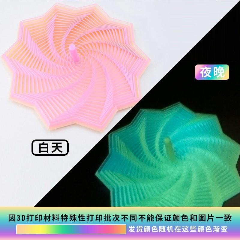 Ilusión visual transfronteriza descompresión torre de rábanos impresa en 3D juguetes de puzzle para niños espiral poligonal gran tecnología negra completa