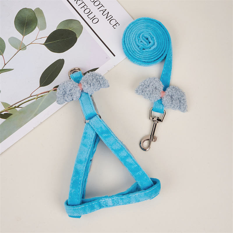 Perro lindo Correa alas de Ángel chaleco correa de pecho Teddy anti-mordedura correa de perro suministros para mascotas