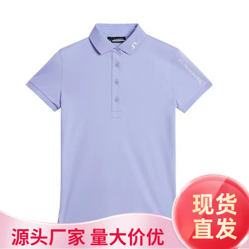 2024 Golf Apparel Summer Women's Short Sleeve Slim Fit Breathable Quick Dry Versatile Outdoor Sports New Model for Women