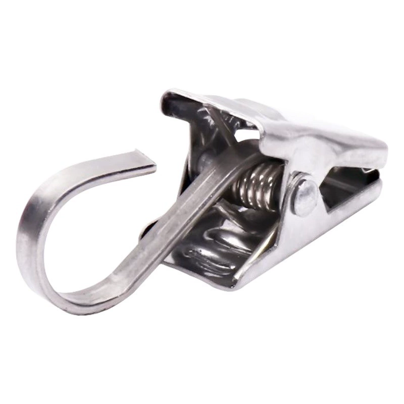 Завод прямой 430 из нержавеющей стали плоский крюк занавес клип Душ занавес клип металлический крюк занавес клип