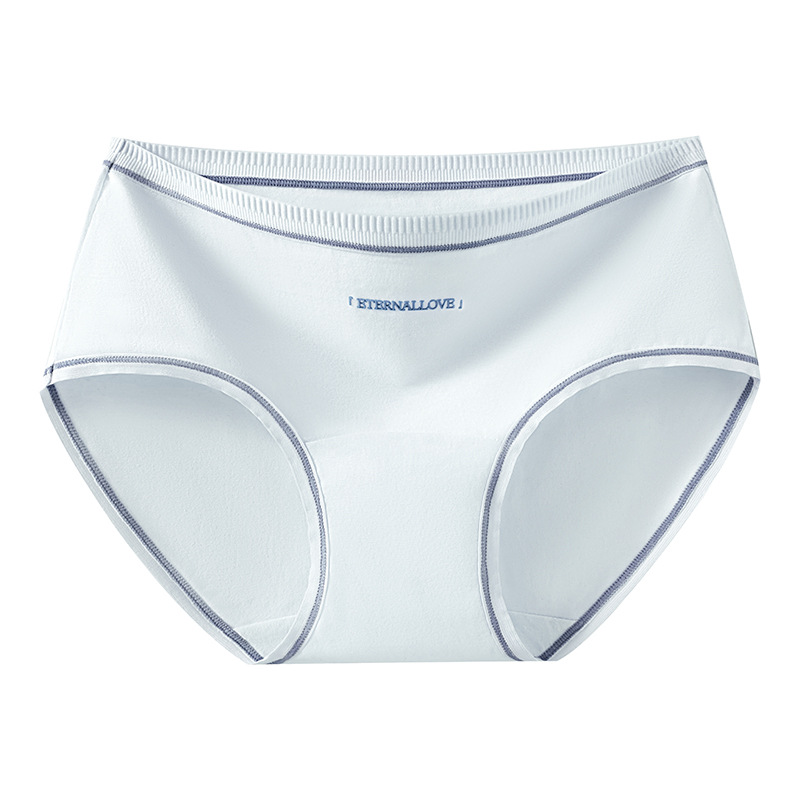 Algodón puro antibacteriano entrepierna de algodón 2024 nuevo color de contraste Clase A pantalones cortos transpirables de cintura media calzoncillos de mujer de alta elasticidad sin costuras