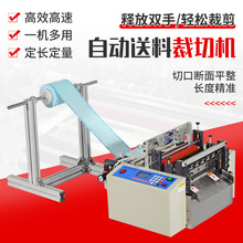 供应全自动送料裁切机皮带皮革布料裁断机无纺布珍珠棉台式制袋机