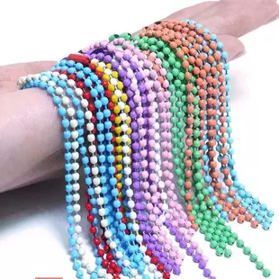 Цепочки для DIY-украшений цветные бусины с покрытием