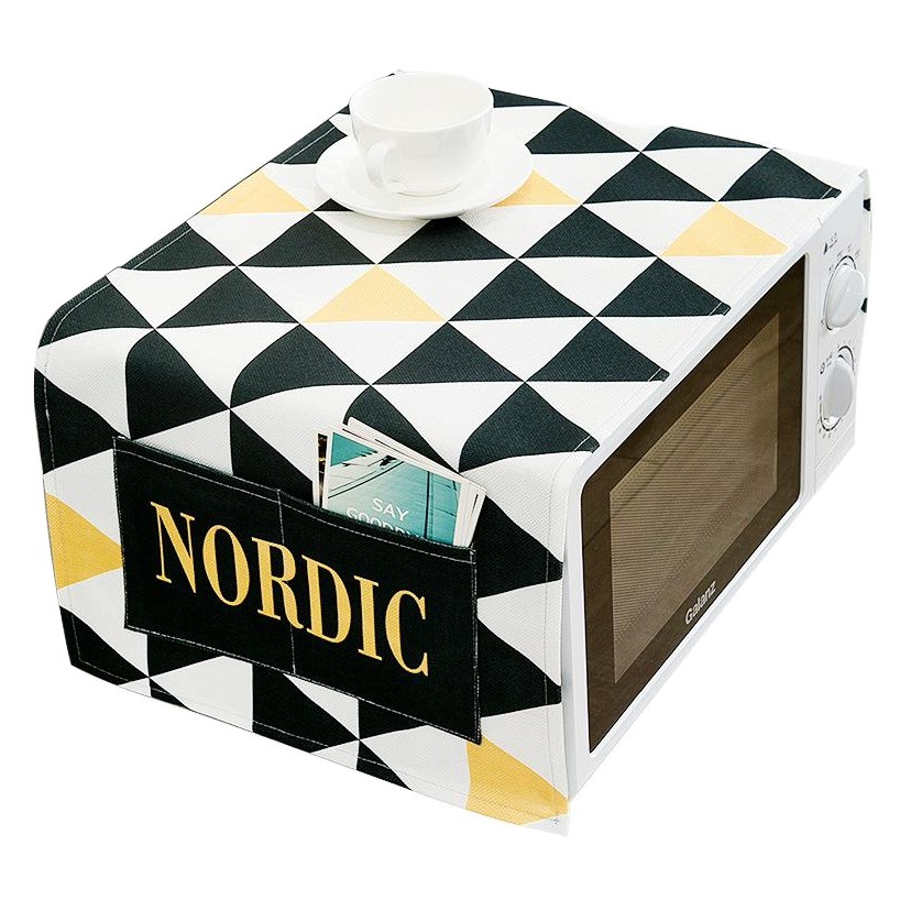 Cubierta del horno de microondas cubierta de polvo de tela cubierta de aceite del horno cubierta de polvo toalla cuadrada estera de toalla cocina hogar entrega de una pieza