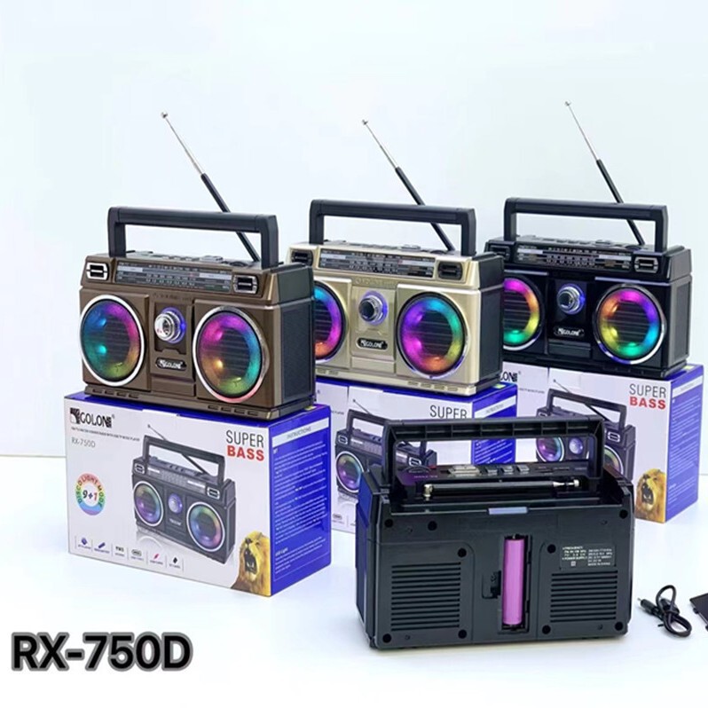 * 新しいRX-750Dのレトロなラジオbluetoothスピーカーが屋外で携帯できるようになった|undefined