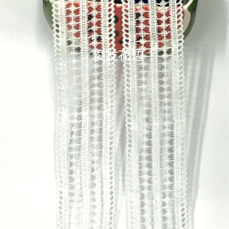 4cm镂空水溶刺绣牛奶丝花边 鞋帽配料 民族风服装辅料优惠供应