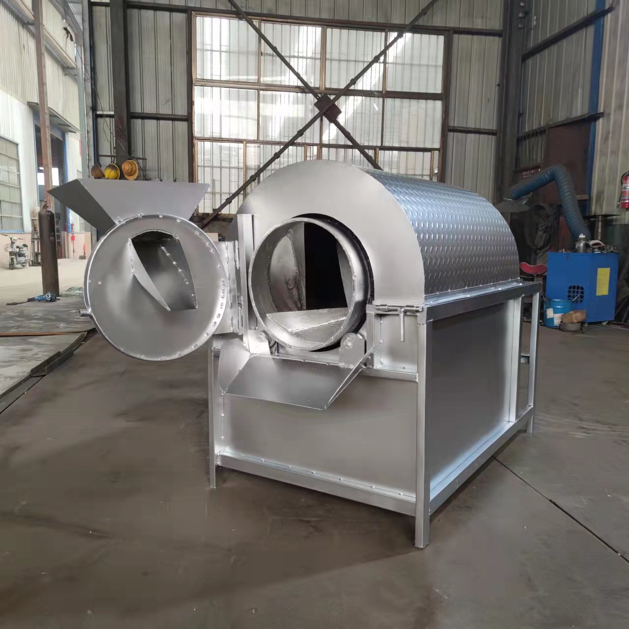 电加热不锈钢香料炒货机 八角花椒烘炒除湿炒锅 香辛料烘干机