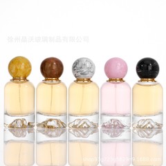 スポット卸売り香水瓶円柱形厚い底ガラス透明分注瓶30ml 50ml 100mlボール蓋火山