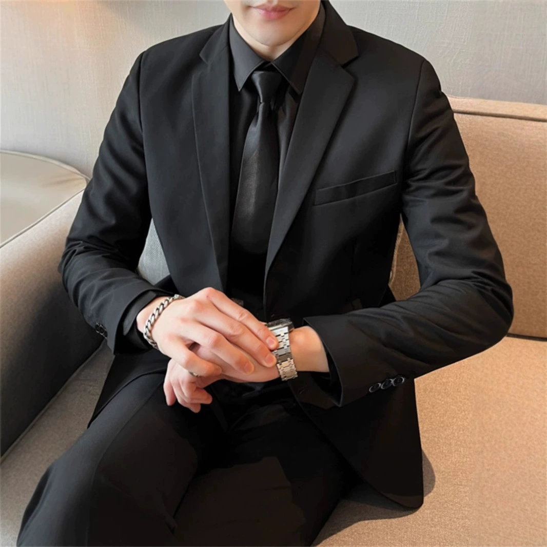Мужская классическая куртка-пиджак для отдыха, Slim fit, плюс размер