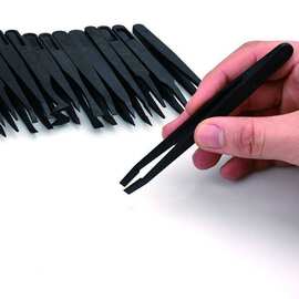 塑料镊子直尖电子镊精密加厚防静电工具尖头弯头燕窝美容夹持供应