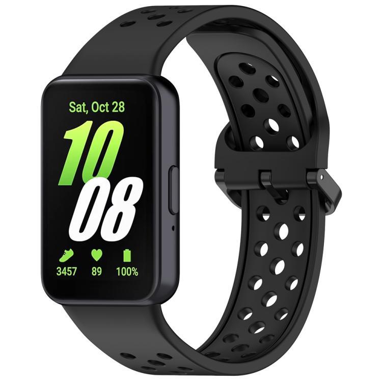 xDfind Color Buckle Solid Color Transpirable Silicone Bracelet para Samsung Galaxy Fit3
