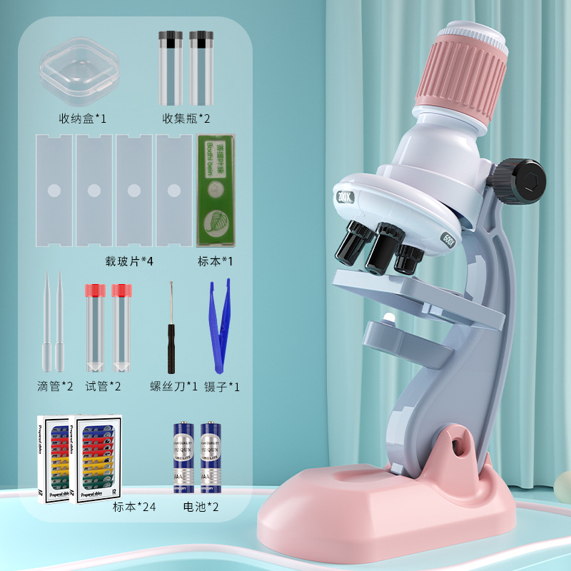 핑크 현미경 하이 엔드 버전 + 24 표본