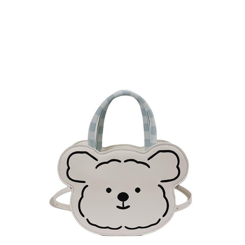 Este año popular bolso de mano de caricatura oso mujer verano nueva moda diaria encantadora mini hombro mochila inclinada image 9