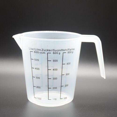 Household Plastic Measuring Cups Transparent Graduated Cups Thick Size Measuring Cups Kitchen Baking Measurement Tool Set