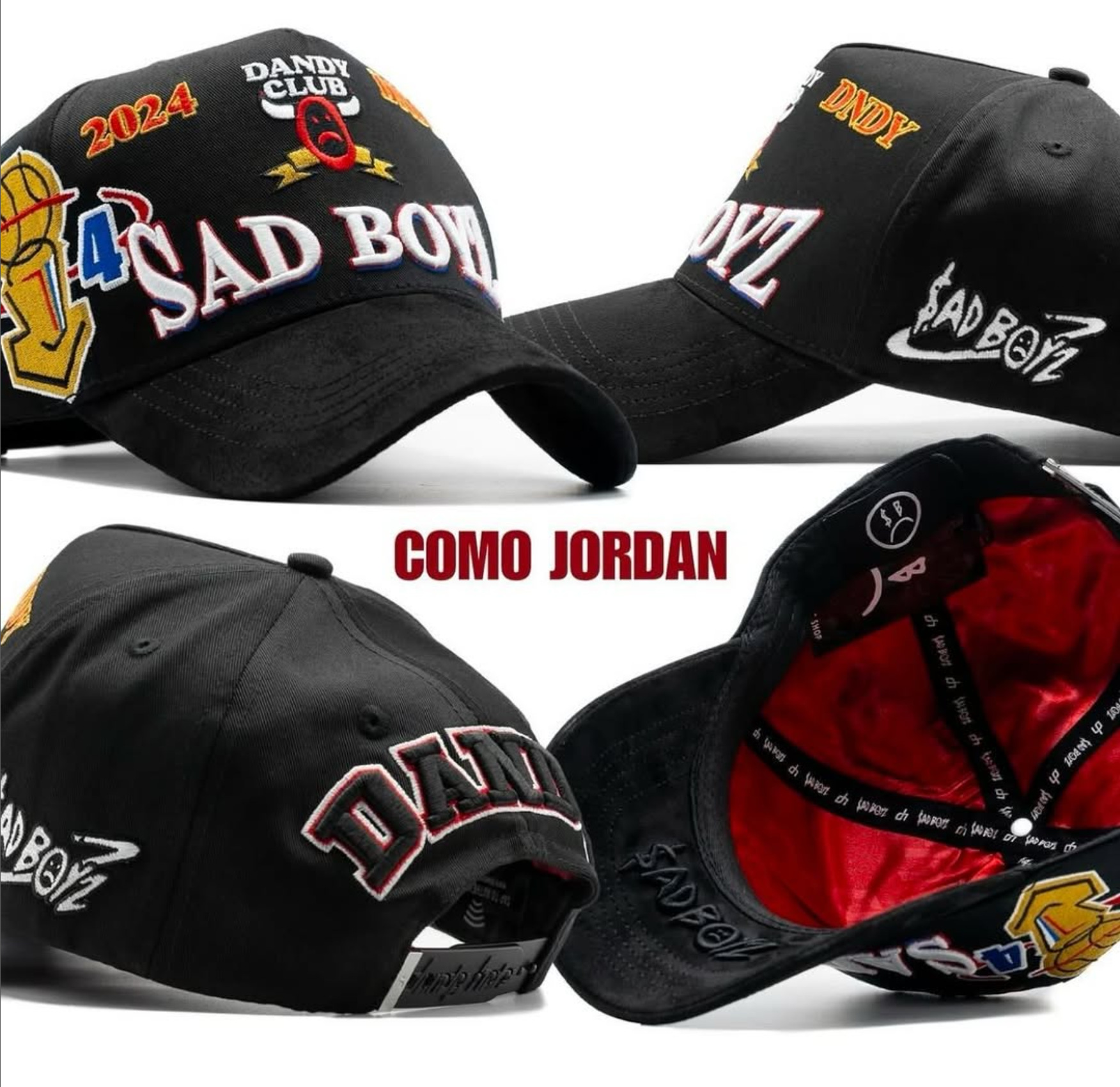 Aliexpress spot Dandy letras bordadas ajustables gorra de boca de pato borde curvo con taladro gorra de béisbol