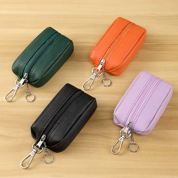 Waist Key Bag for Men and Women, Pebbled Key Bag, Neutral Zipper Car Remote Control Bag, Car Key Bag, Anti-Lost