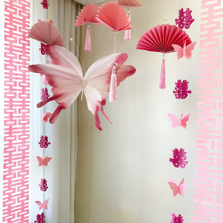나비 반부채 웨딩룸 - 핑크 컬러 7