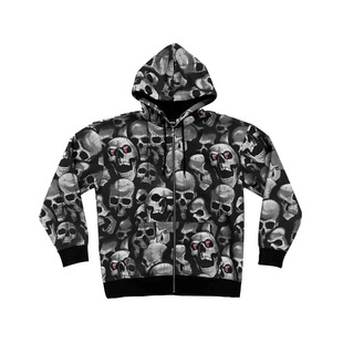 Cross-Border New Autumn and Winter Amazon Best-Selling Skull Series 3D Digital Printing Suit Men's and Women's Hooded Sweatshirts