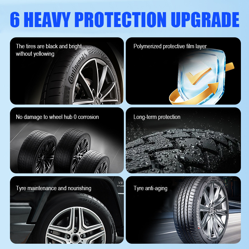 Guangzhou Nuojie Auto Tire Care Cream Abrillantador Ennegrecimiento y brillo Descontaminación Reformado Crema de recubrimiento de neumáticos antienvejecimiento image 6