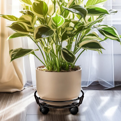 アマゾン鉄芸移動可能植木鉢棚ベランダ花棚室内床置き棚液化ガスボンベスタンドプーリー