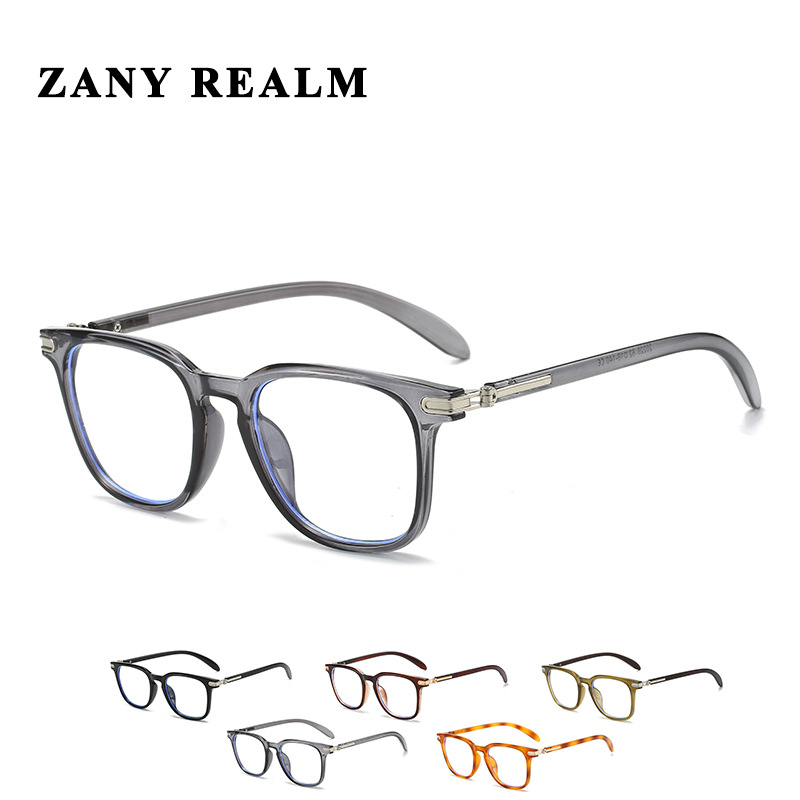 Nuevo marco negro anti-azul claro gafas lisas en línea celebridad ins grano de madera dulce chica Colegio caja miopía gafas fabricante en stock