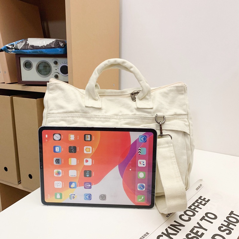 Bolso de lona japonés femenino 2024 nuevo bolso coreano de gran capacidad bolso de mensajero de todo fósforo de color sólido bolso de moda