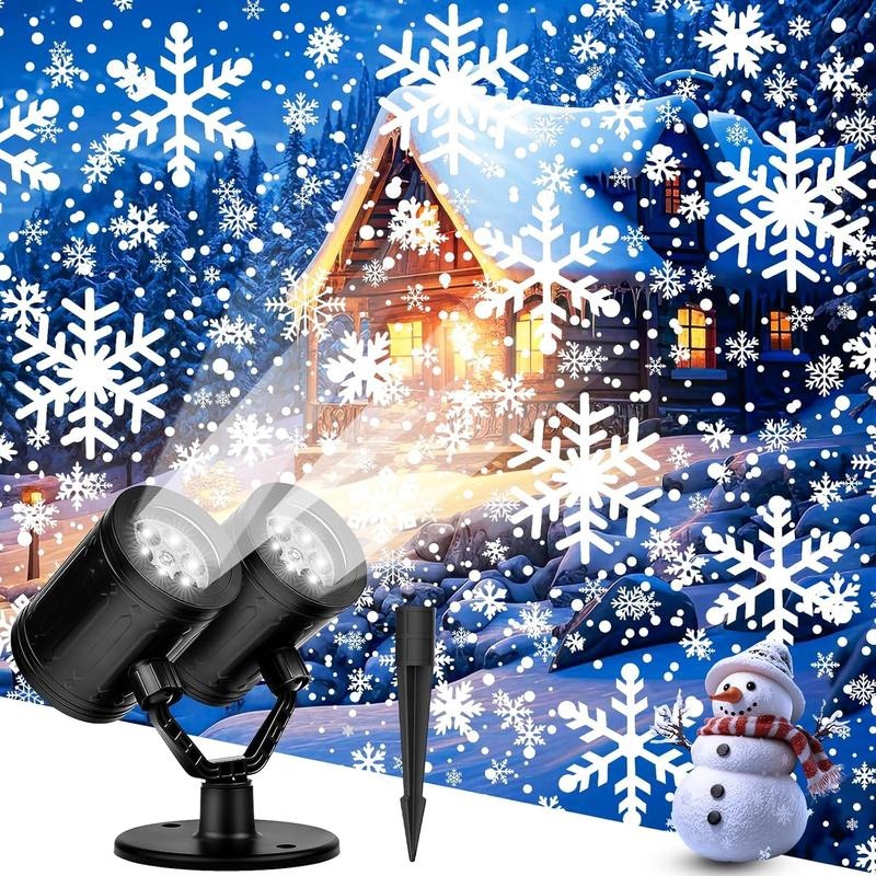 A 29164 Snowflake Projection Lamp Outdoor LED Snow Light double