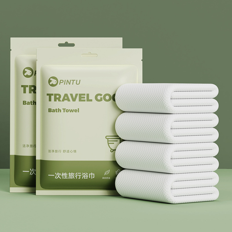 Disposable handheld bath towel for traveling