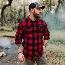 K 99882 Men's Plaid Flannel Shirt ��ʿ�����r�� �W���羳