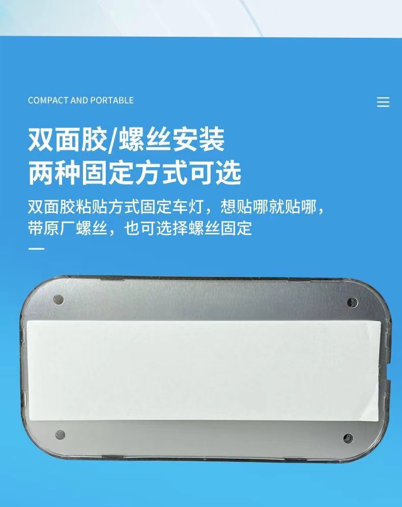 24v truck 12v car LED cabin reading light 48-bead crystal light box interior lighting for vehicle roof