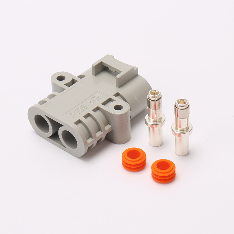 50A防水插 安德森汽車防水插頭 駐車空調插頭連接器公母對插插件