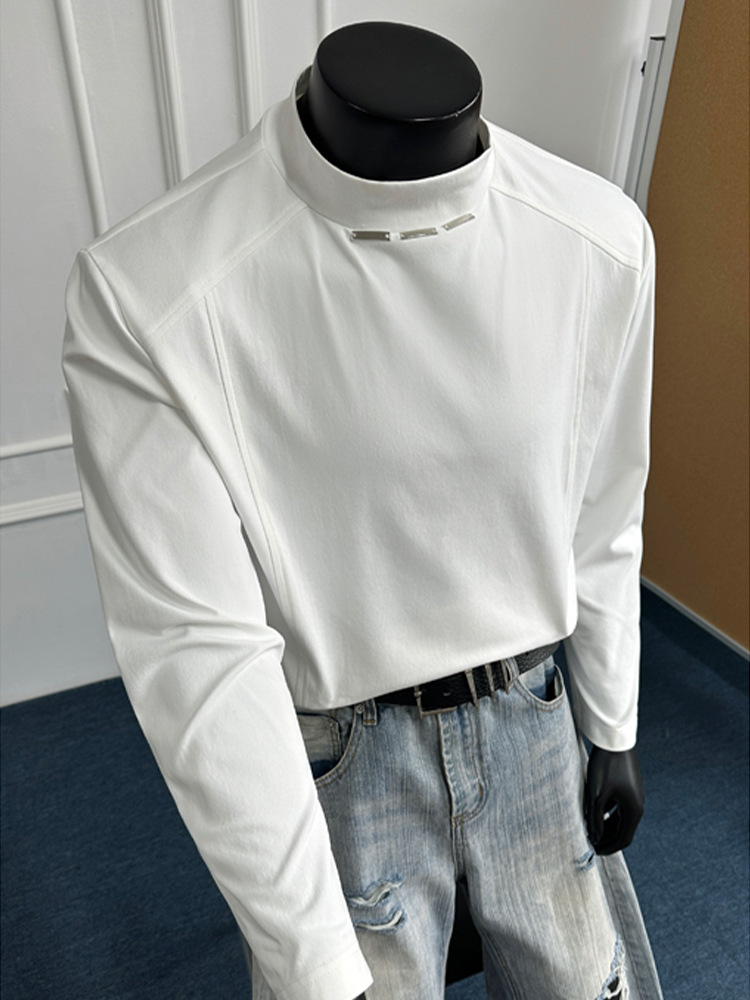 Long-sleeve Men’s T-shirt Casual Deconstructed Style Loose Fit_voghion.com