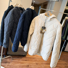 高效保暖！桑蚕丝棉衣！日系复古绗缝棉服情侣秋冬连帽小棉服男潮