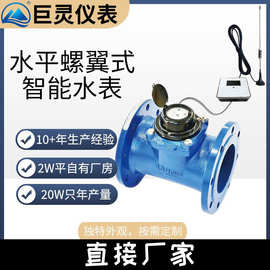 大口径光电直读水表 可拆螺翼式水表 有线远传485通讯阀控LXLC