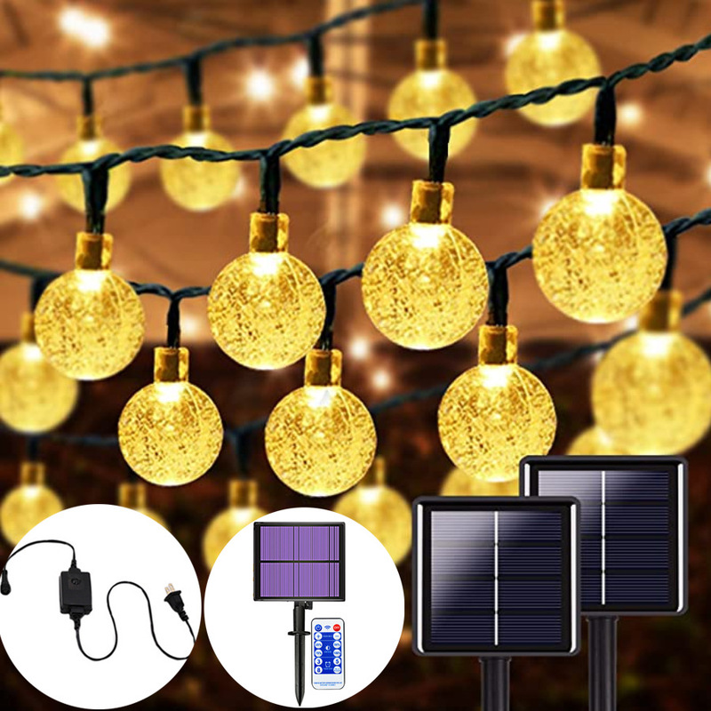 LED solar light string Bubble Ball water drop light string outdoor landscape courtyard holiday decoration Christmas lights string lights LED solar light string Bubble Ball water drop light string outdoor landscape courtyard holiday decoration Christmas lights string lights